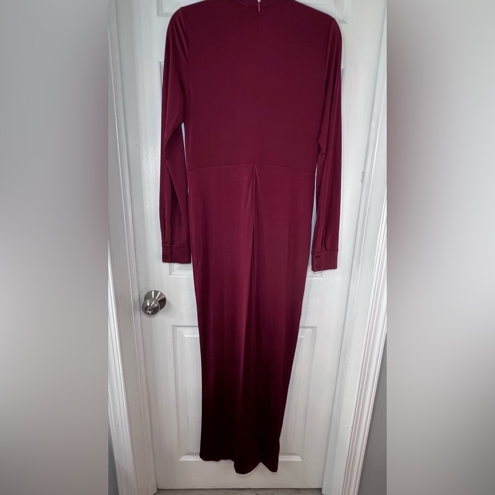 L'Agence Women's Red Thea Twist Front Column Gown Size 8 - Picture 4 of 10